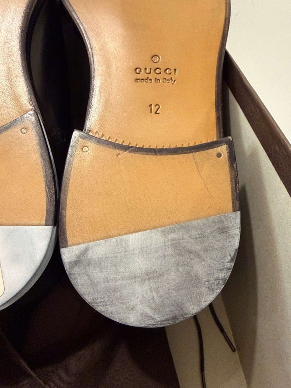 Gucci Black Leather Cap-Toe Brogues - Picture 9 of 9